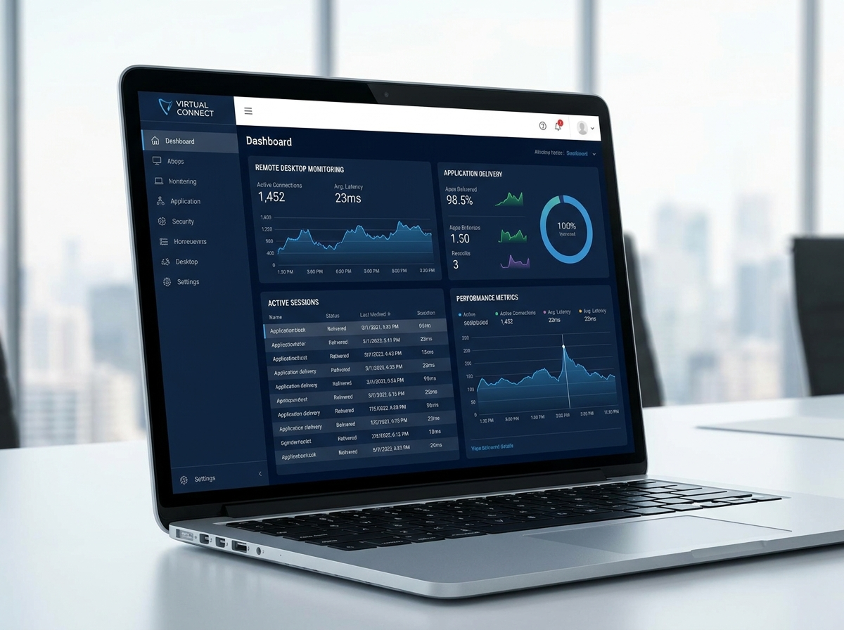 TSplus Remote Access dashboard on laptop tablet and mobile devices