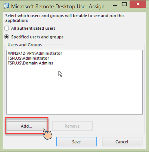 เพิ่ม User เข้า Microsoft Remote Desktop