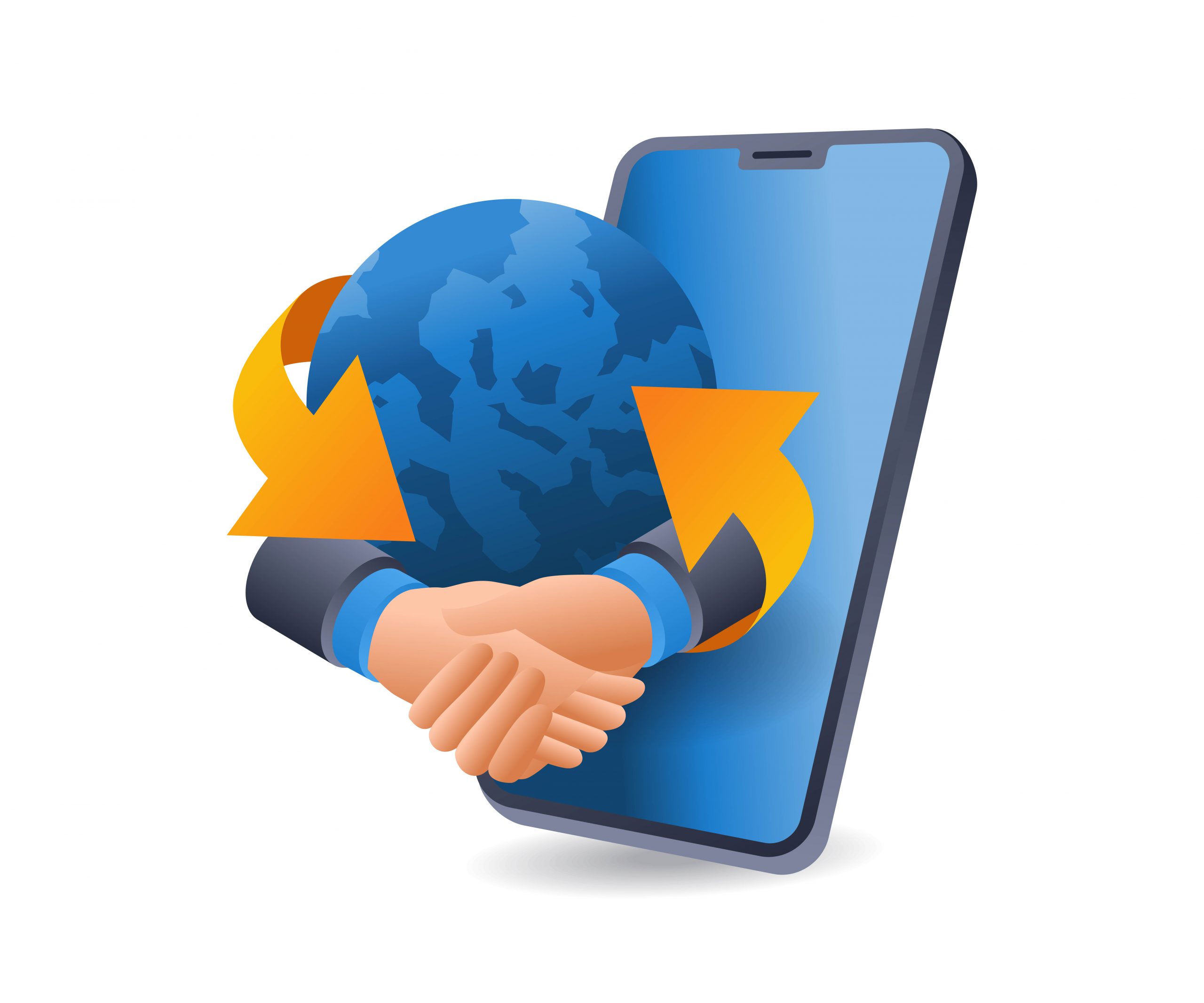 Online transactions technology infographics flat isometric 3d illustration